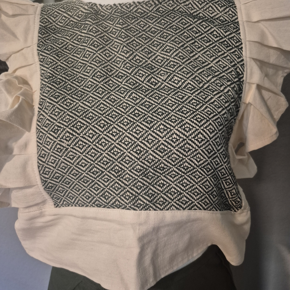 Chic Black and Cream Women's Blouse